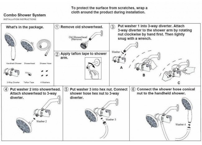 dual head shower head installation