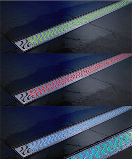 LED linear shower drain