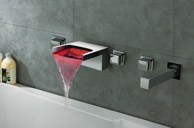led waterfall bathtub bathroom faucet